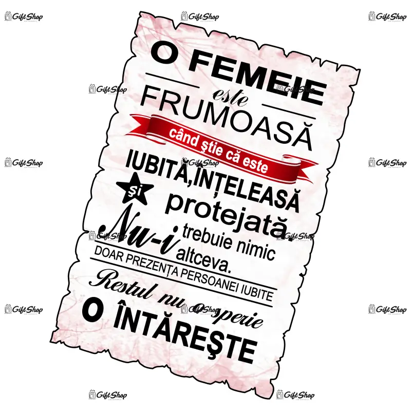 O femeie este frumoasa..., magnet frigider mgs085